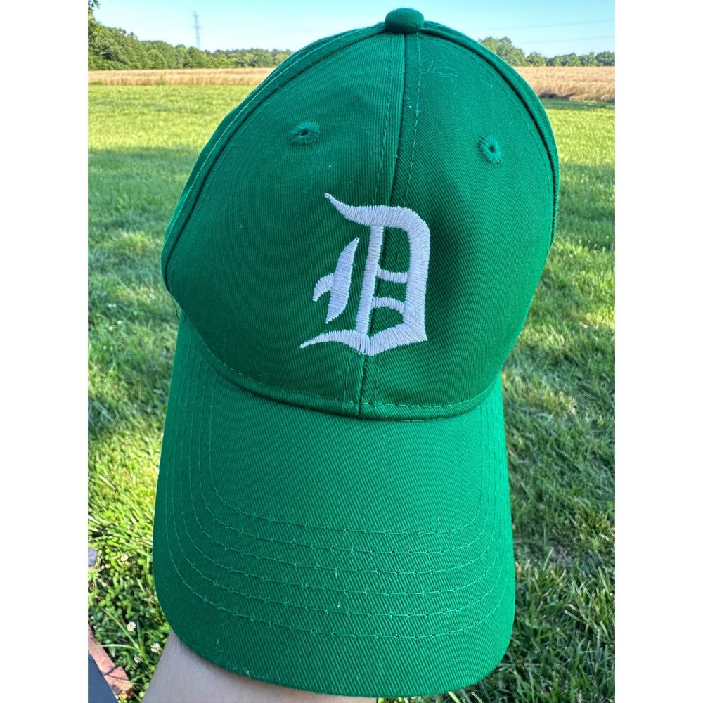 Green‎ Detroit Baseball Cap Old English D Embroidered Hat Adjustable Strapback